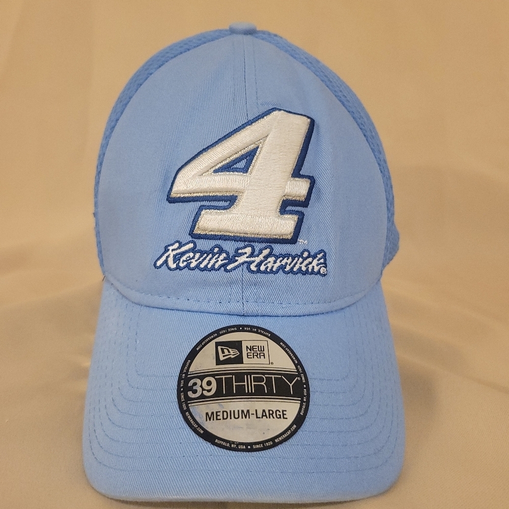 Nice! #4 Kevin Harvick Men's New Era Blue/White 39THIRTY Flex Hat Med/Large Rare